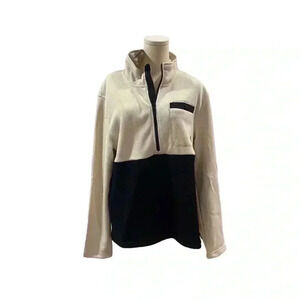 Men’s Spyder Pullover Colorblock Cream Black NWT Size Medium